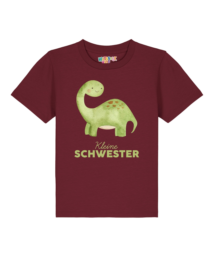 Рубашка watabout.kids Dinosaurier 04 Kleine Schwester, бордовый