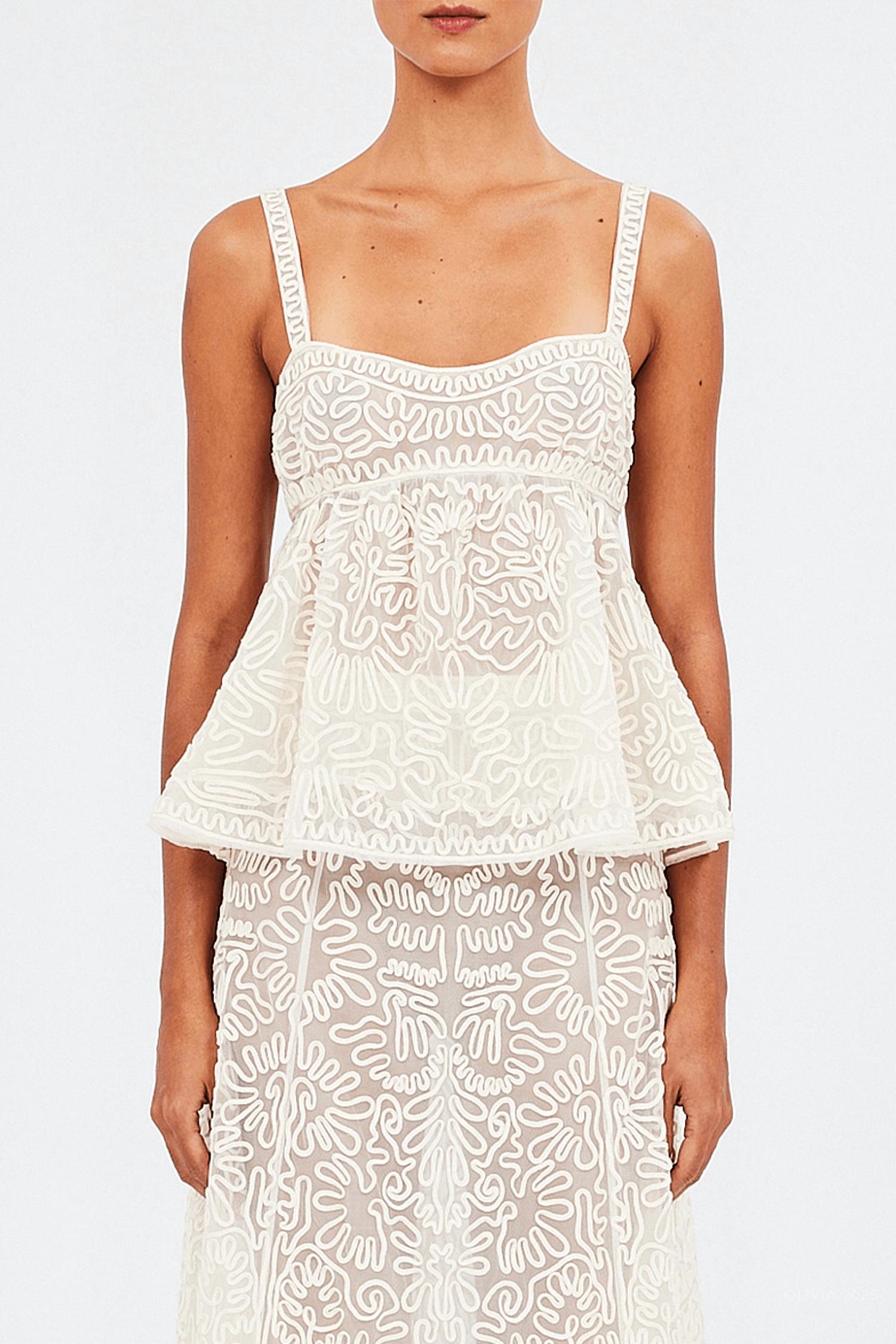 

Коринн Топ в цвете айвори Ulla Johnson, слоновая кость