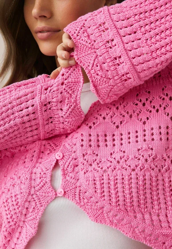 Кардиган Next, fluro pink, неоново-розовый — фото 3