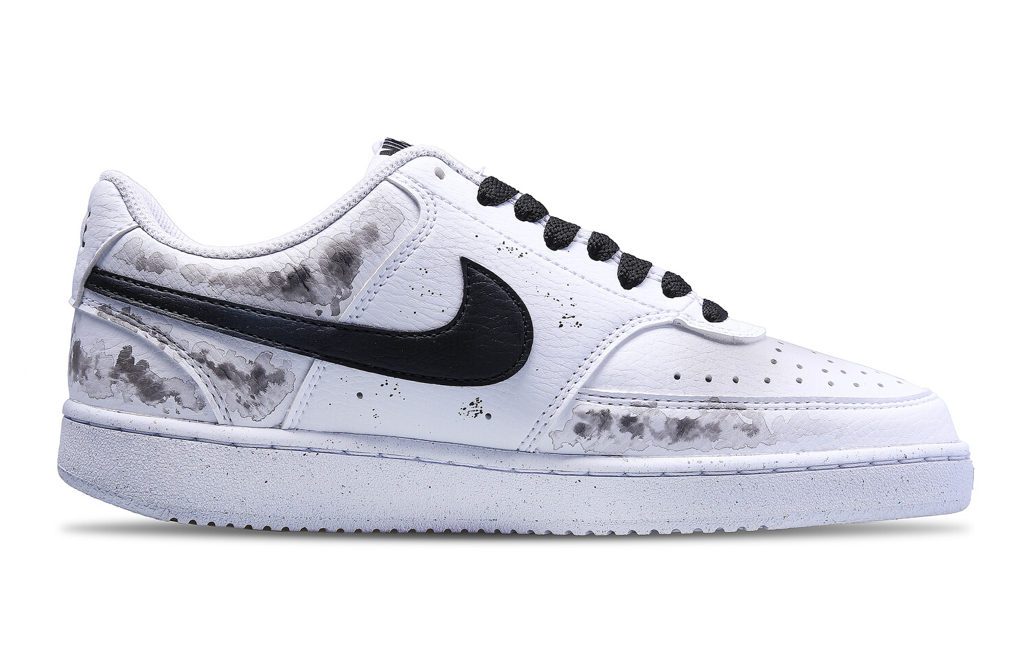 

Кроссовки Nike Court Vision 1 Skateboarding Shoes Women's Low-top White, черный