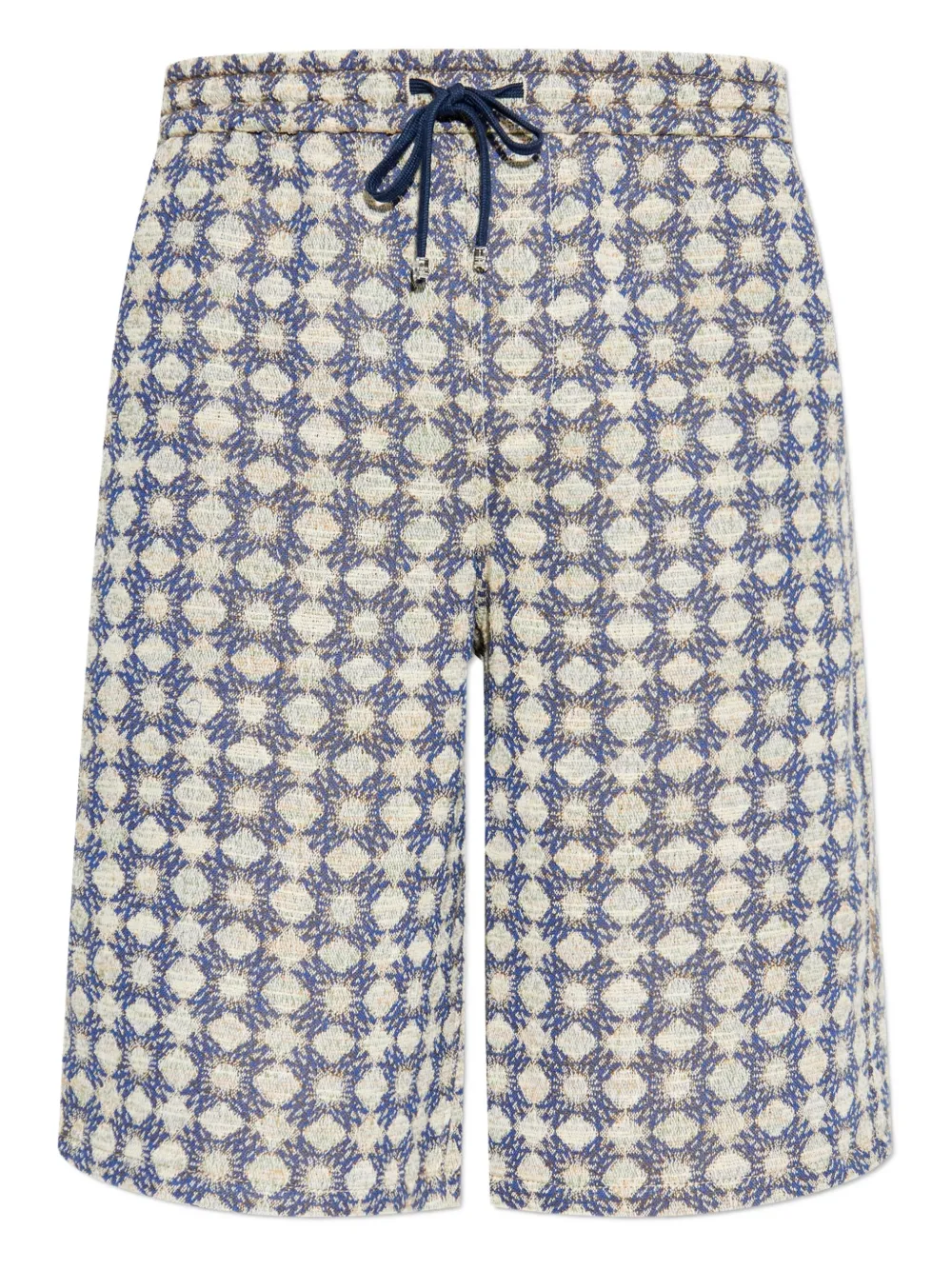 

Шорты с кулиской и геометричным узором Amiri, синий