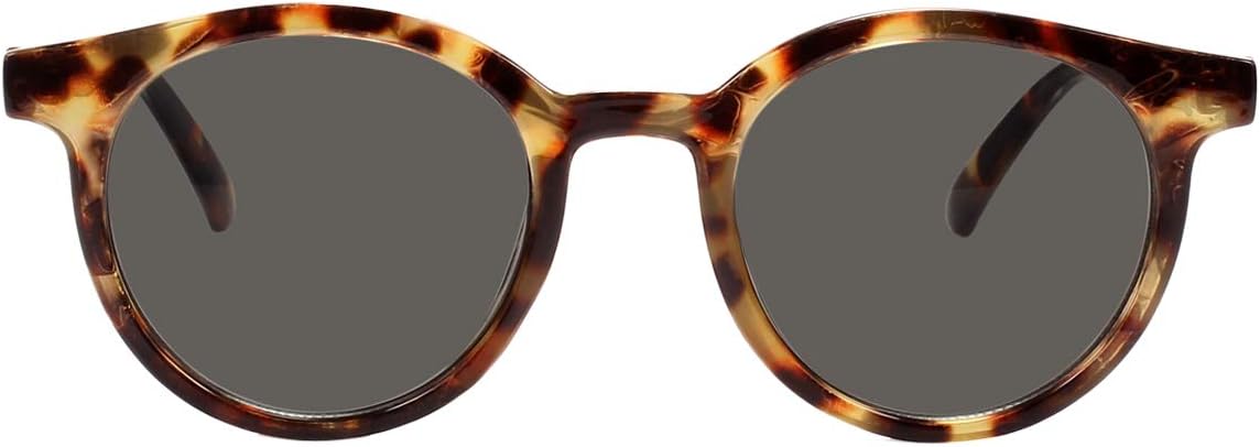 

Солнцезащитные очки Poxas Round Sunglasses Vintage UV400 для женщин, защита от ультрафиолета, для активного отдыха, тонированные линзы (леопардовый/серый), Leopard / Grey