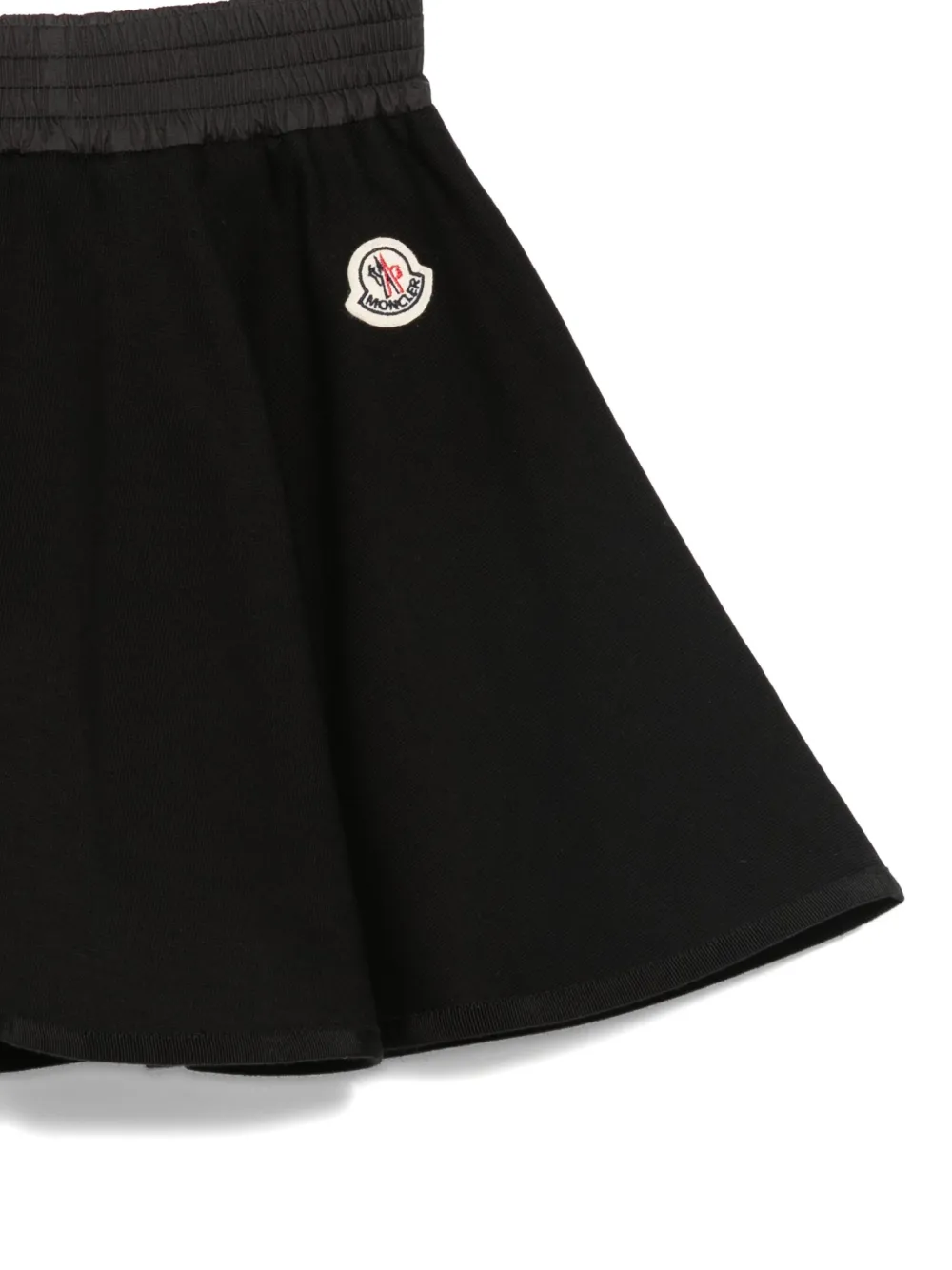 Расклешенная юбка на резинке Moncler Enfant, черный — фото 3