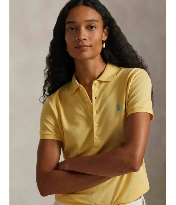 Поло Джули slim fit Polo Ralph Lauren, желтый — фото 4