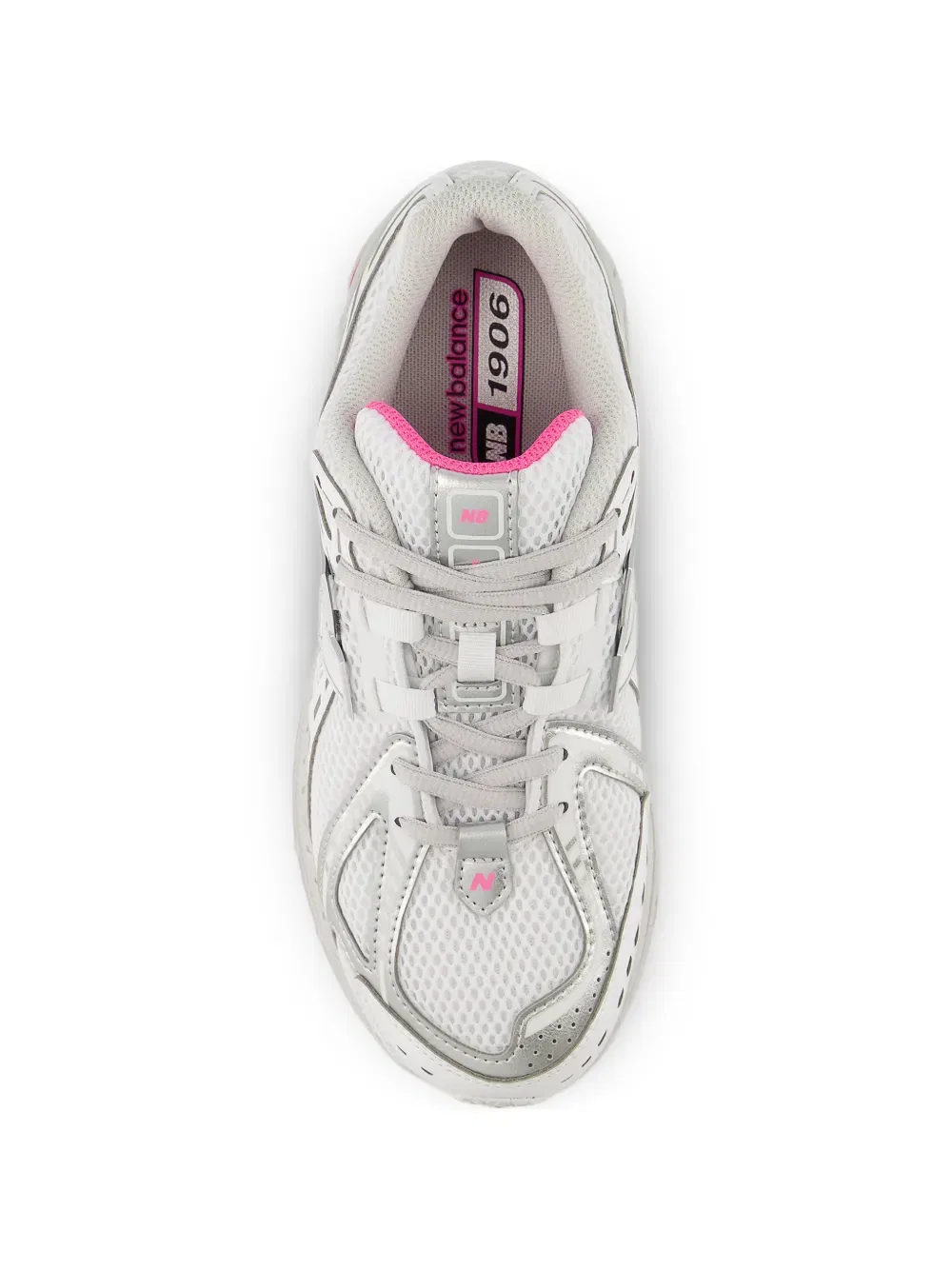 Кроссовки на шнуровке с сетчатыми вставками 1906 New Balance Kids, белый — фото 3