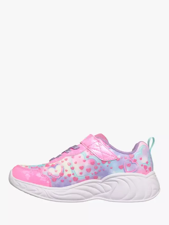 Детские кроссовки S-Lights Unicorn Dreams Heart Sparkles, розовые/разноцветные Skechers — фото 2