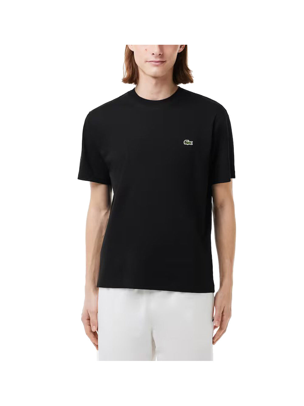 

Черная мужская футболка Lacoste