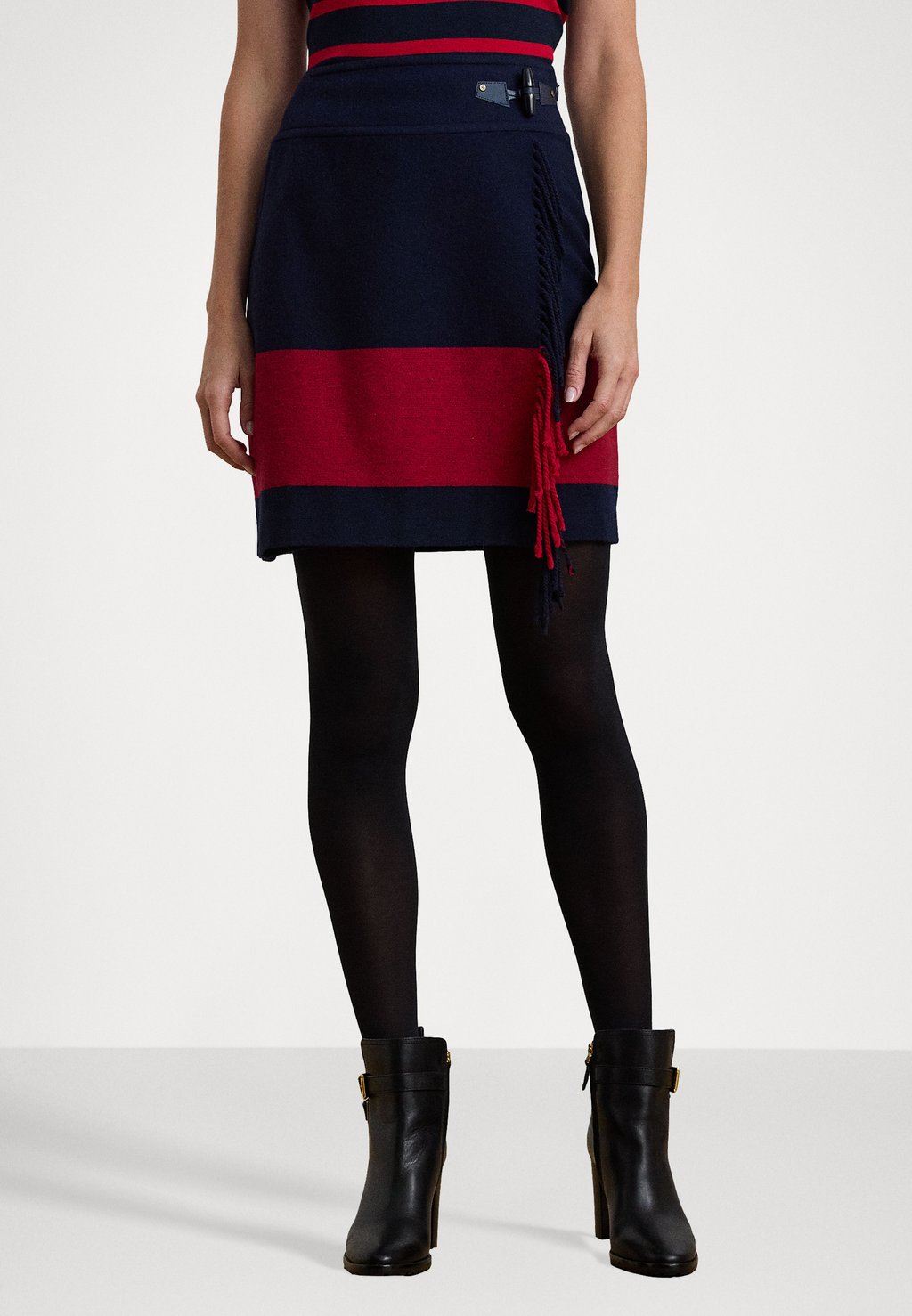 

Мини-юбка TWO TONE FRINGE TRIM MINISKIRT Lauren Ralph Lauren, темно-синий