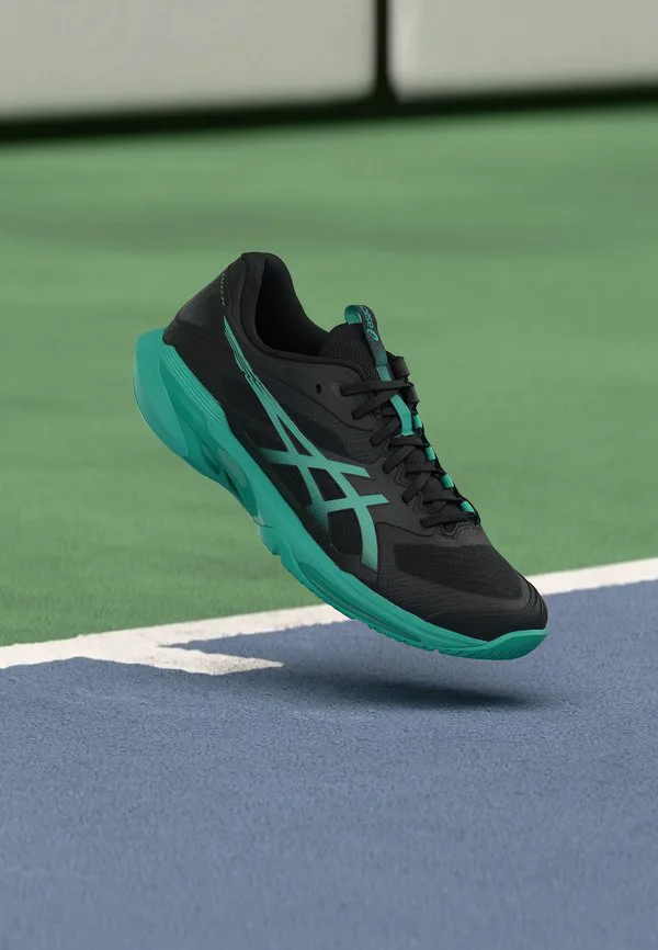 Теннисные кроссовки solution speed 4 all-terrain Asics, Black/Aurora Green