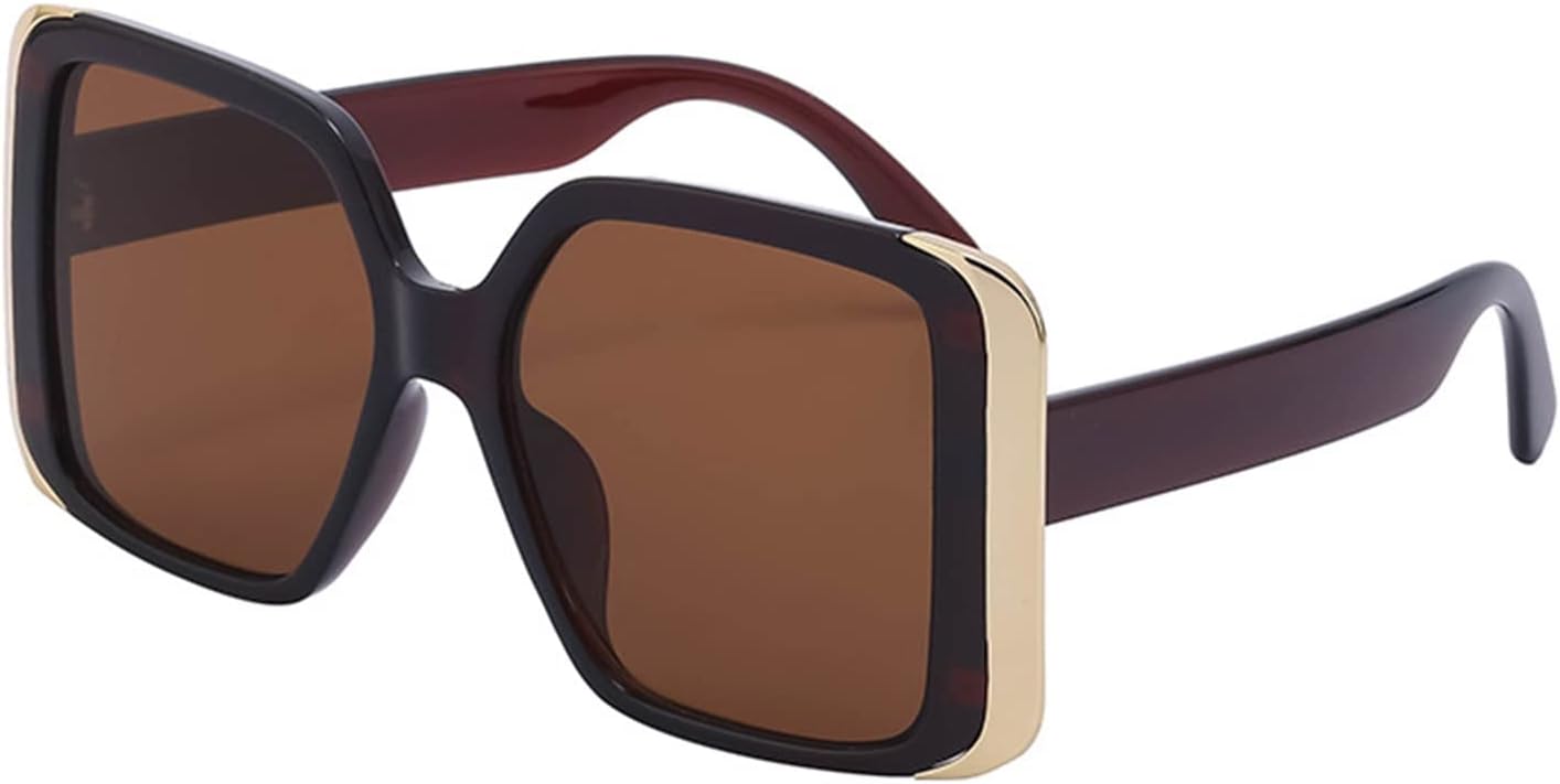 

GAOXIN Модные солнцезащитные очки в крупной оправе для мужчин и женщин, для отдыха на природе, пляжа, вождения, декоративные солнцезащитные очки (Цвет: C, Размер: Средний), C