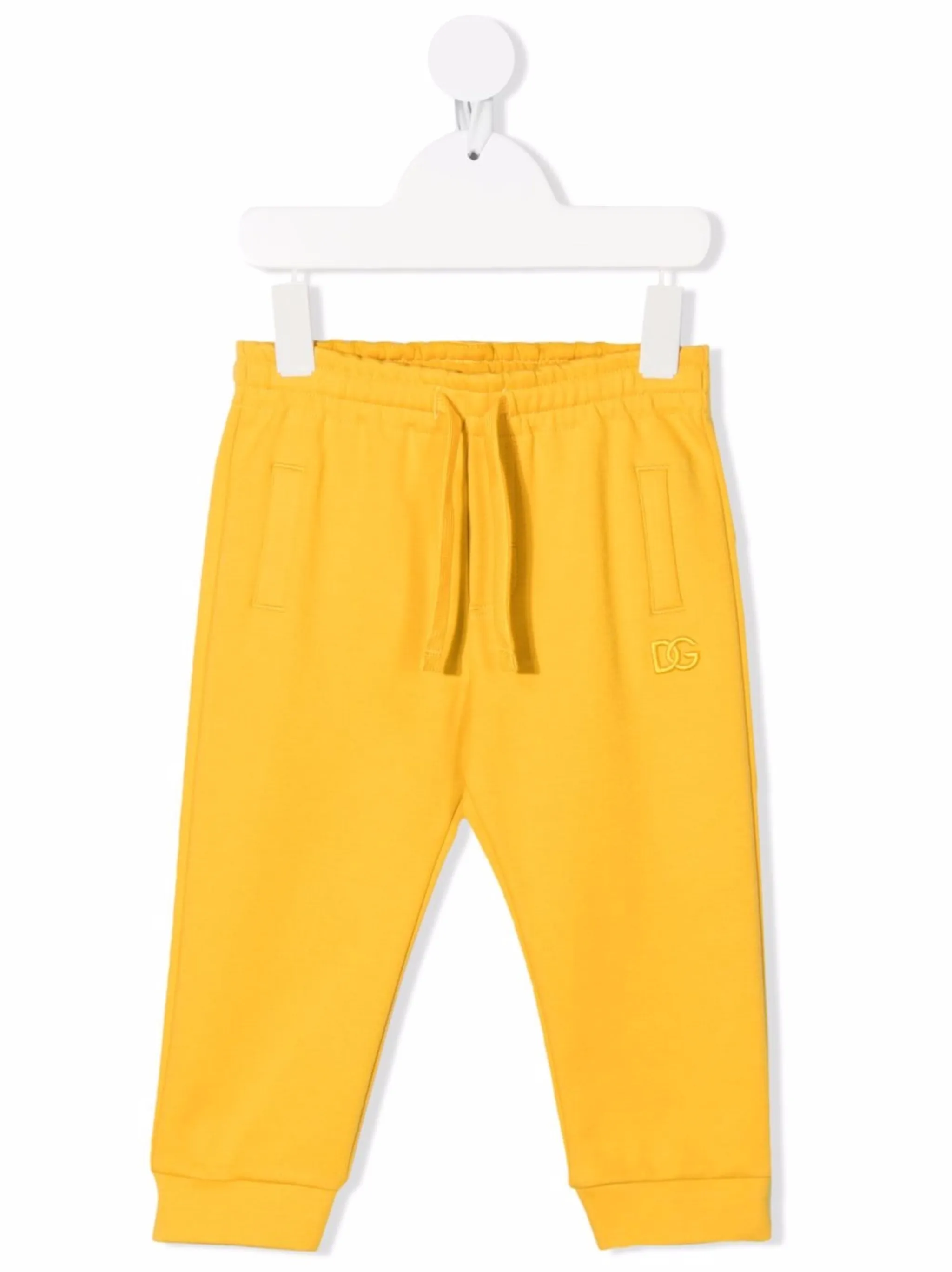 

Спортивные брюки с вышитым логотипом Dolce & Gabbana Kids, желтый