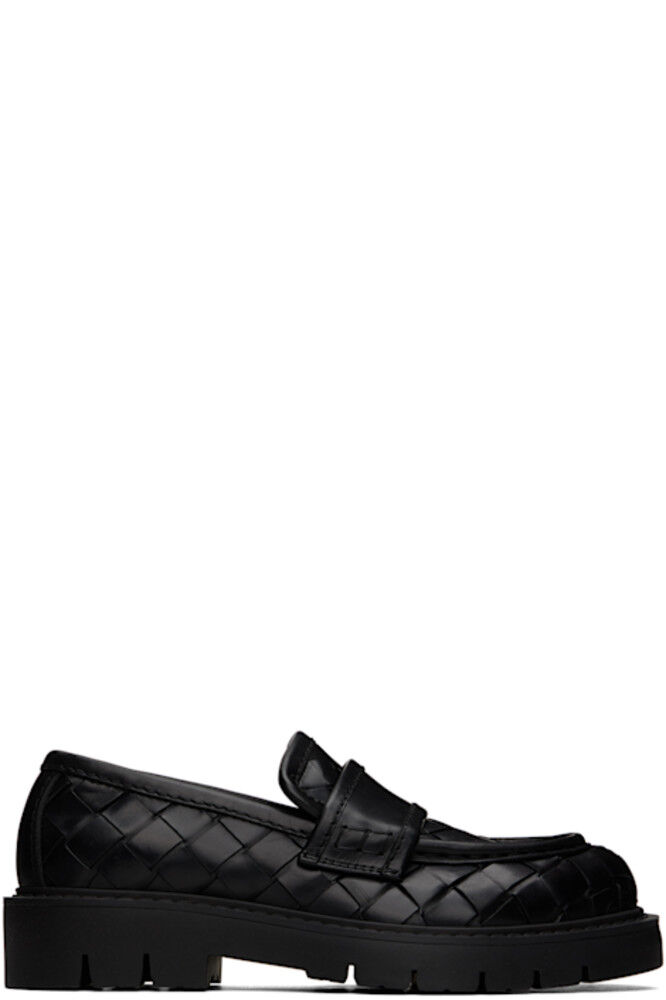 Черные мокасины Haddock Bottega Veneta