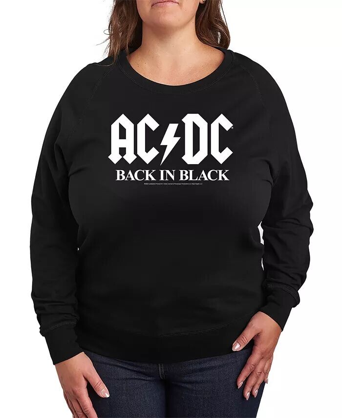 

Большой размер ACDC Logo Back в черном графическом пуловере Hybrid Apparel, черный