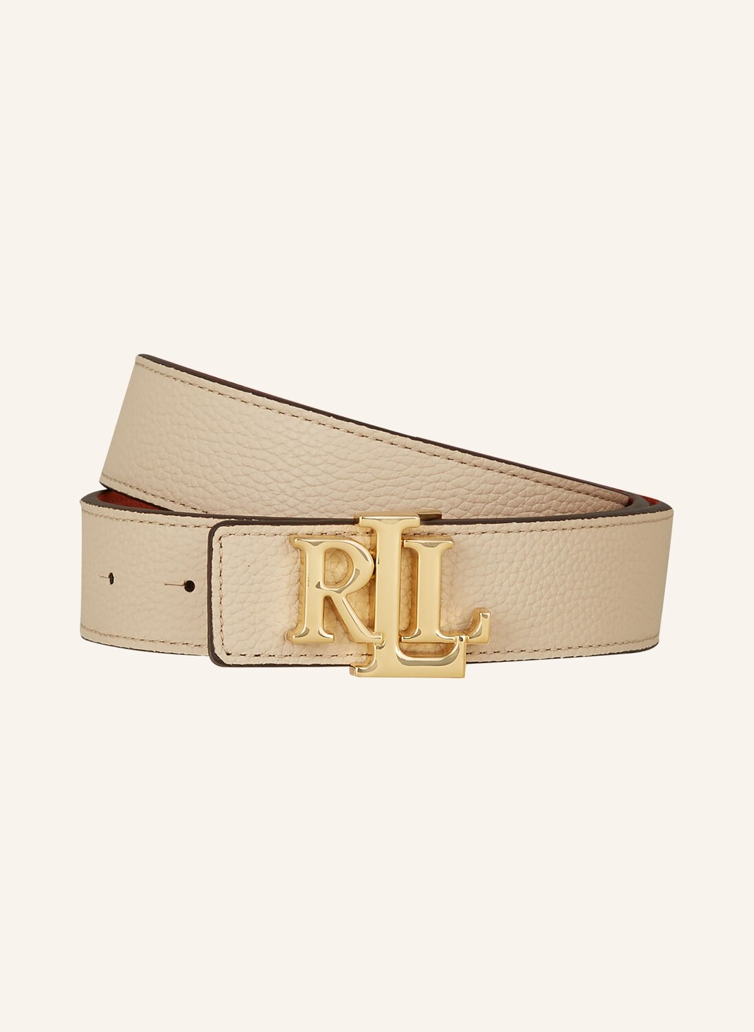 

Двусторонний кожаный ремень LAUREN RALPH LAUREN, оранжевый/бежевый