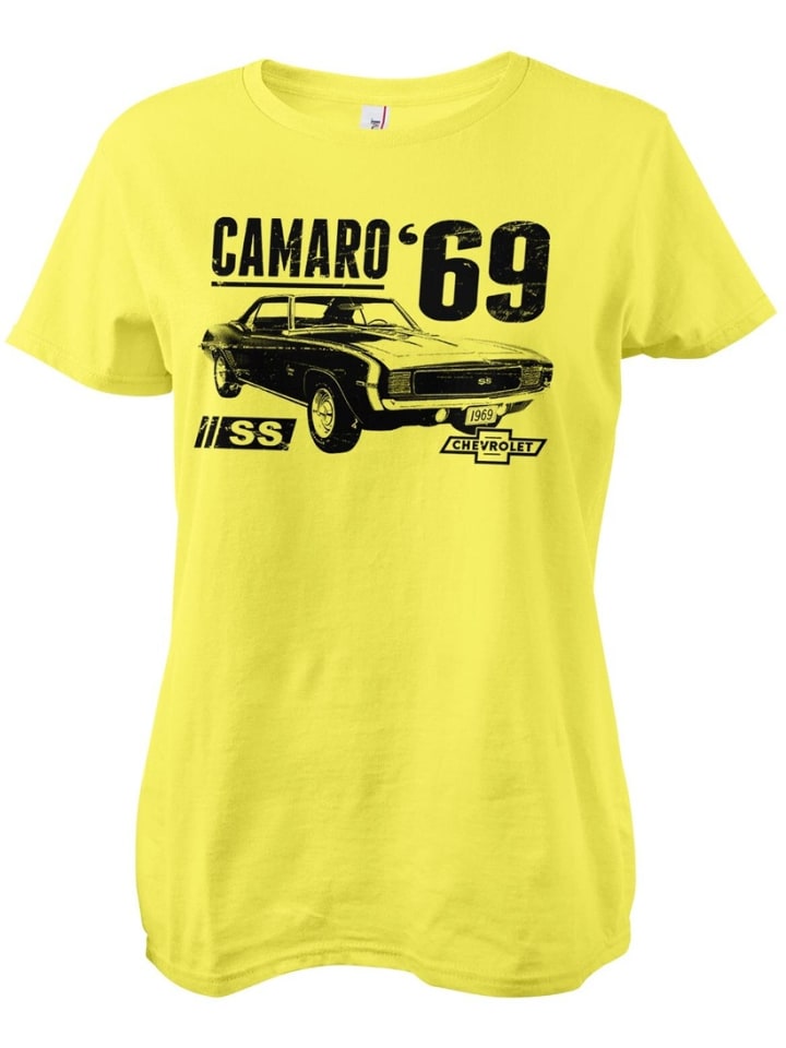 

Футболка "Ss 1969 Girly Tee" желтого цвета Camaro, Желтый, Футболка "Ss 1969 Girly Tee" желтого цвета Camaro