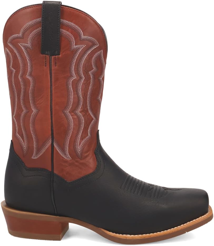 

Мужские повседневные сапоги Dan Post Creed с вышивкой, квадратный носок, сапоги средней длины - коричневые