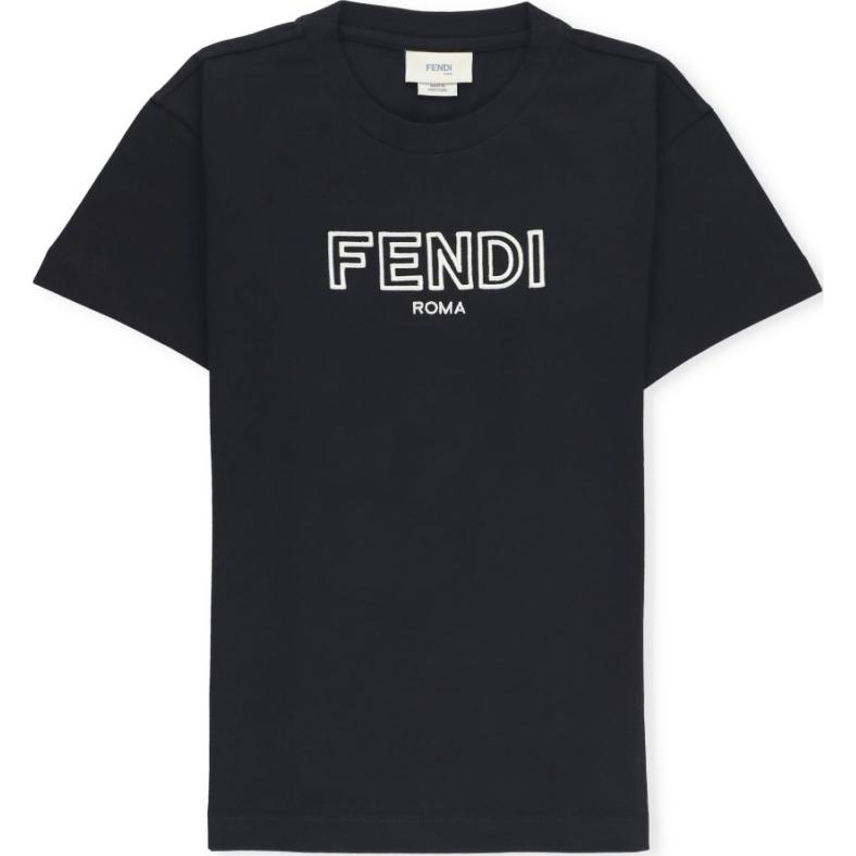 Футболка детская FENDI, черная — фото 2
