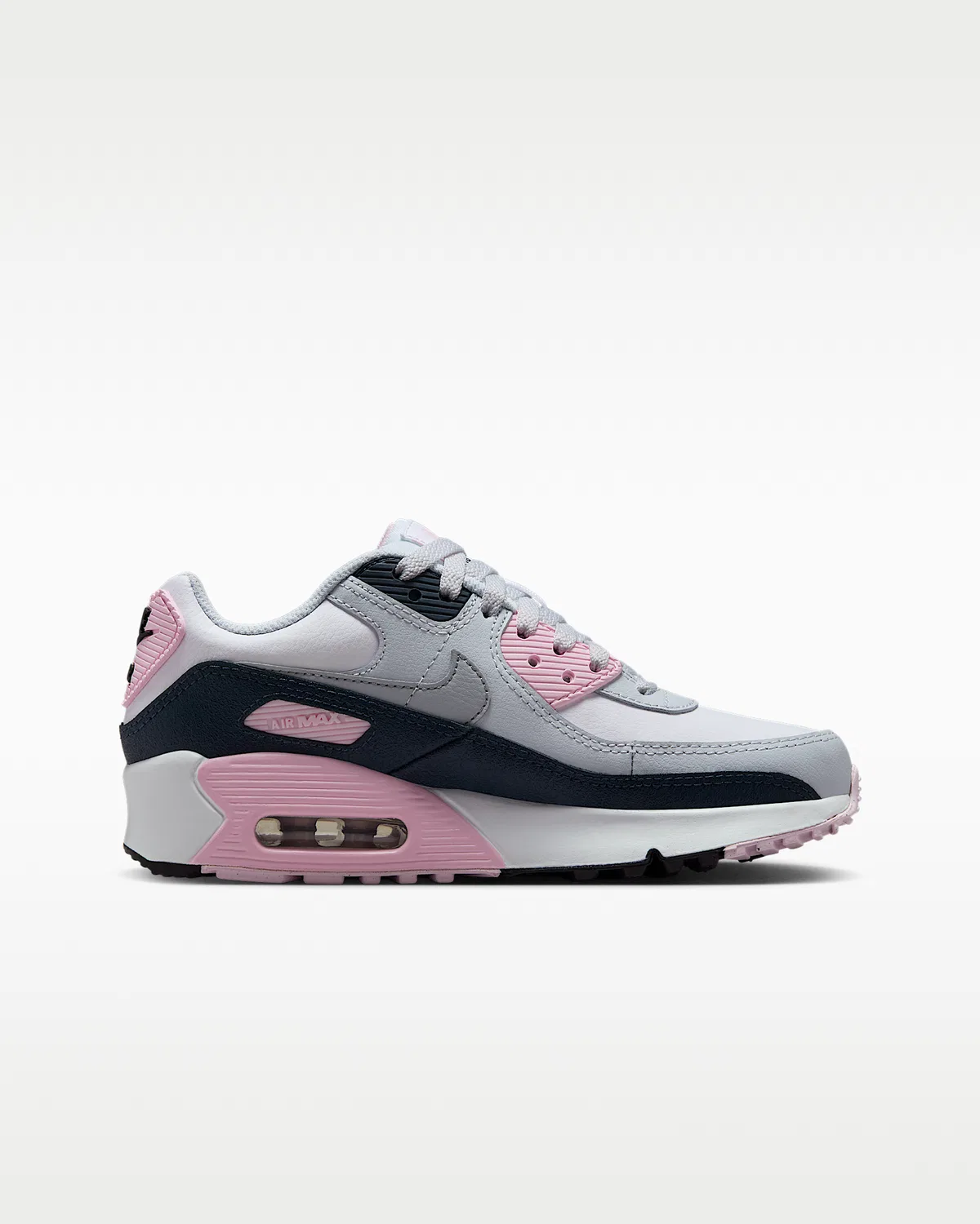 Детские кроссовки Nike Air Max 90 LTR, White/Pink Foam/Armory Navy/Wolf Grey — фото 3