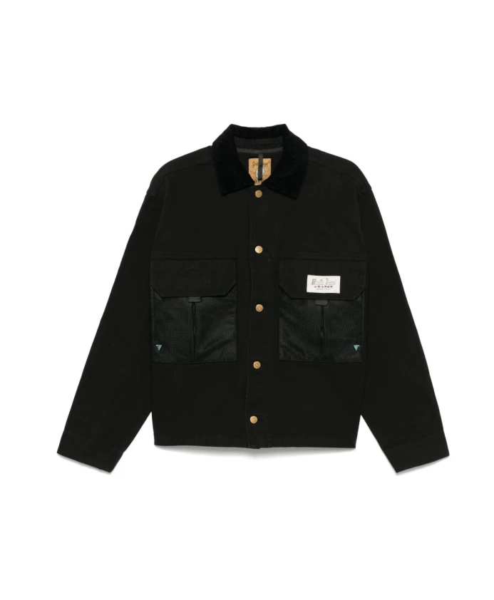 

Черное пальто на пуговицах с карманами Brain Dead, черный