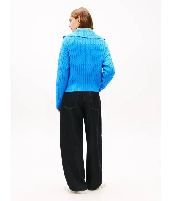 Свитер relaxed fit Tommy Hilfiger, синий — фото 3