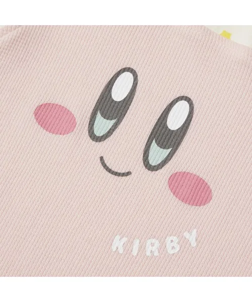 Комбинезон с короткими рукавами Kirby, выполненный в стиле рабочего комбинезона, с изображением большого лица. — фото 3