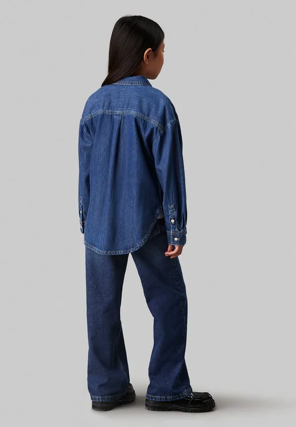 Широкие расклешенные джинсы Calvin Klein Jeans, Authentic Dark Blue Com — фото 3