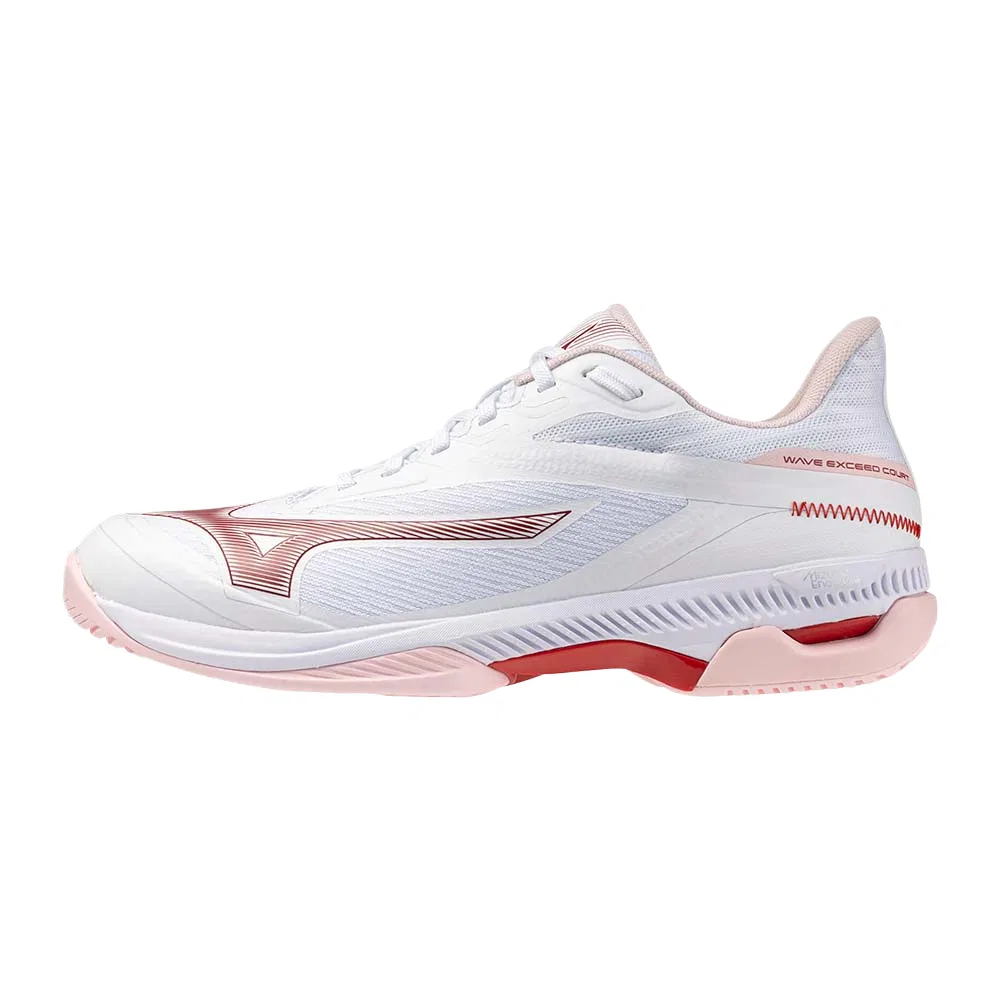 Кроссовки теннисные WAVE EXCEED COURT Mizuno Бело-розовые