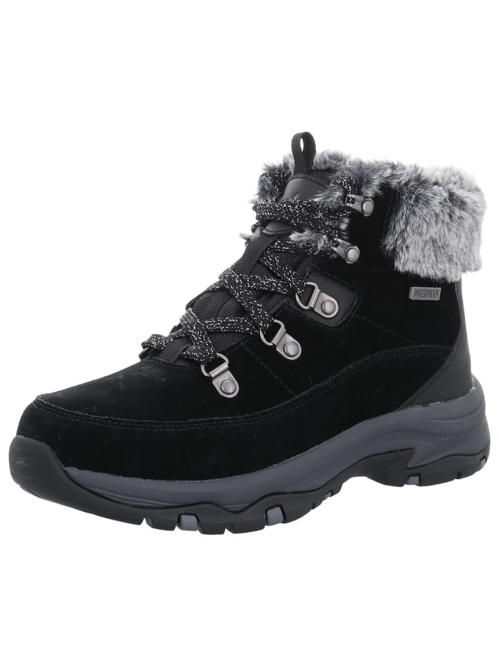 Ботинки женские Skechers с мехом, черный
