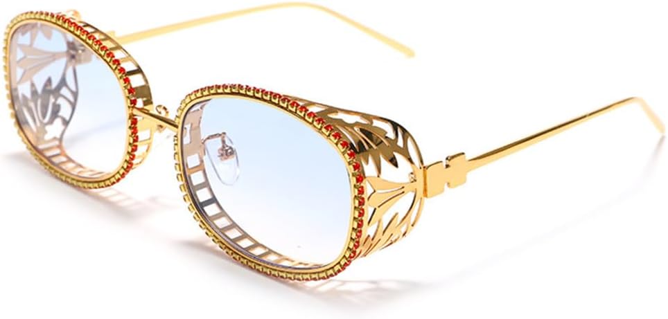 

Винтажные овальные солнцезащитные очки с бриллиантами для мужчин и женщин, овальные, с кристаллами, для защиты глаз, в стиле панк, с защитой от УФ-излучения UV400 generic, 2