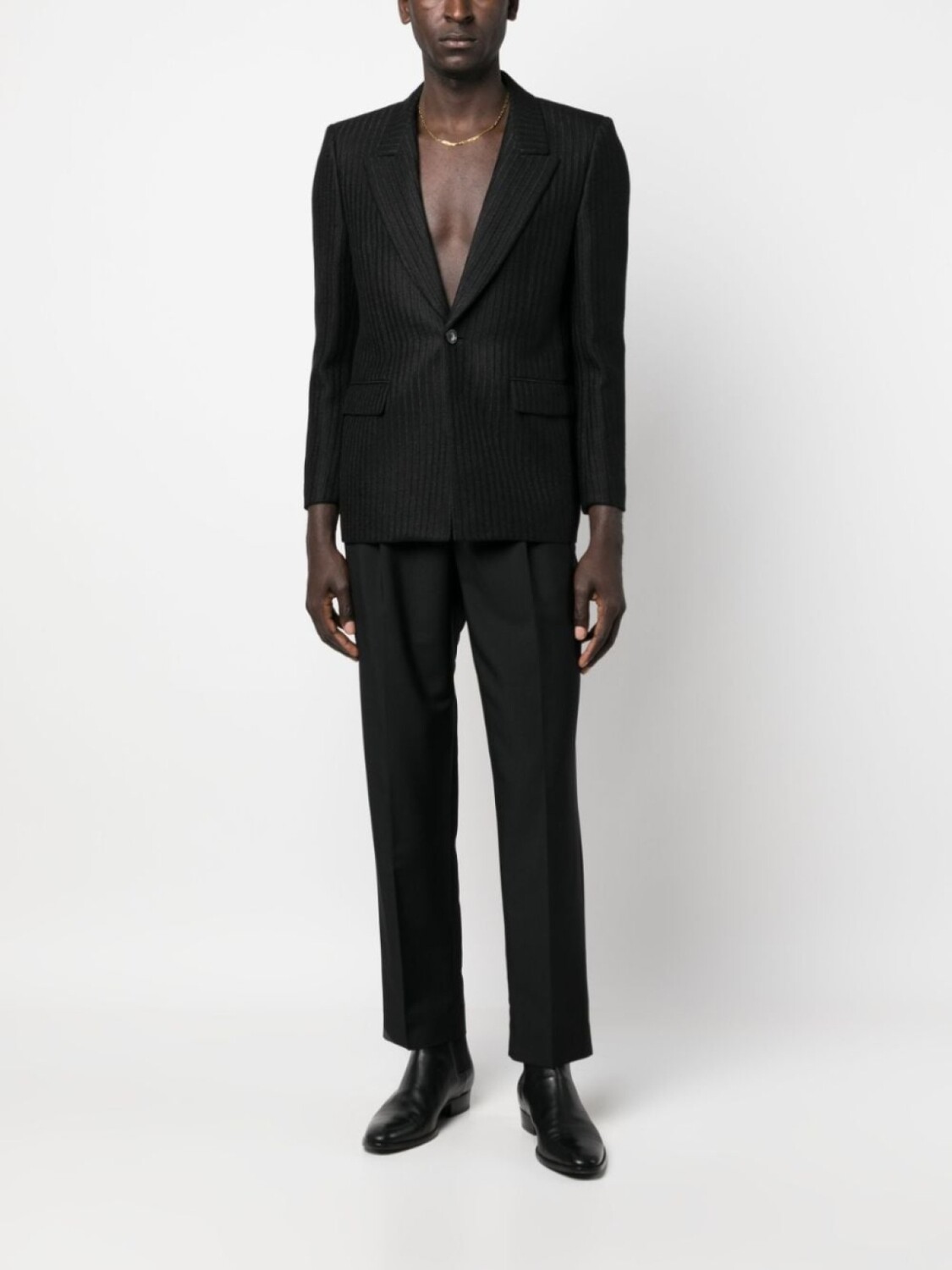 

Saint Laurent однобортный пиджак на пуговицах, черный