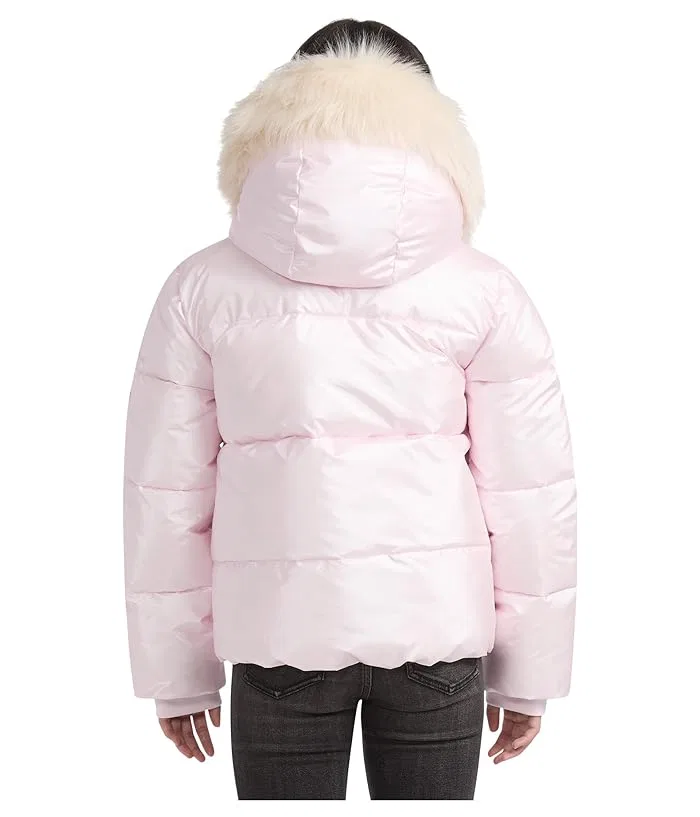 Пуховик детский Shiny Ultra Puffer abercrombie kids, Cradle Pink — фото 2