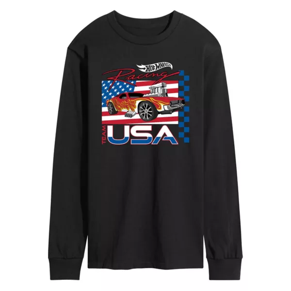 

Мужская графическая футболка Americana с длинным рукавом Hot Wheels, черный
