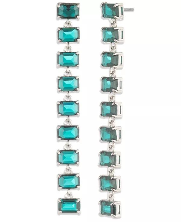 

Теннисные серьги-линейки из эпоксидного камня Lauren Ralph Lauren, green