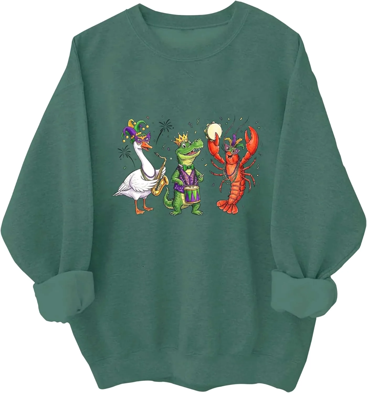 

Толстовка Crawfish Goose Mardi Gras с длинным рукавом Kzggs