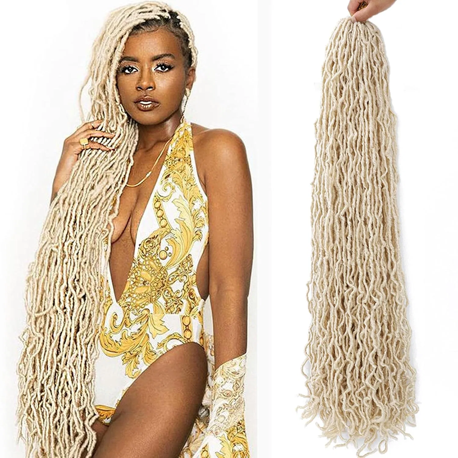 Синтетические дреды Faux Loc Crochet Hair для наращивания ‎Zbyxpp, 613