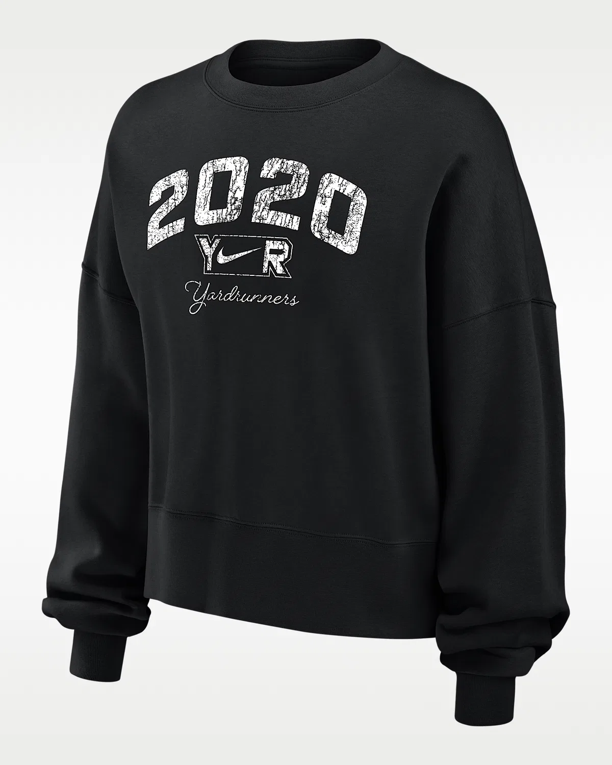 Женская флисовая толстовка с круглым вырезом Nike College (Yardrunners) Phoenix Fleece, Black