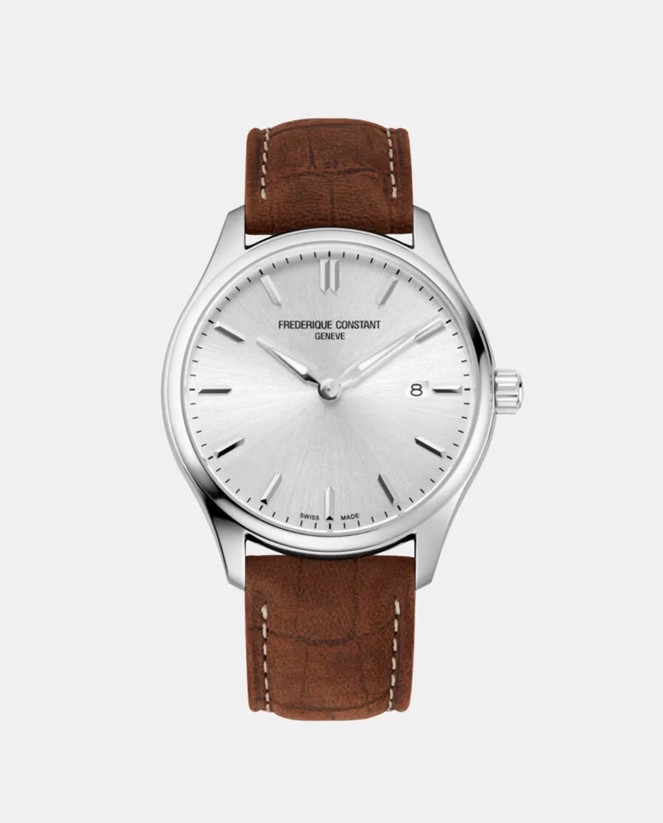 

Классические кварцевые мужские часы FC-220SS5B6 Коричневые кожаные Frederique Constant, коричневый