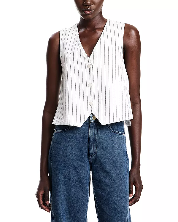 

Жилет, окрашенный в готовом виде Emporio Armani, белый