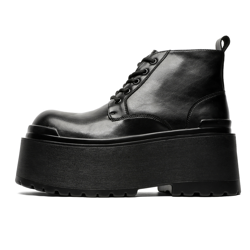 

Chi Wolf Мужские черные зимние ботинки на шнуровке с меховой подкладкой, цвет Black Fleece-Lined