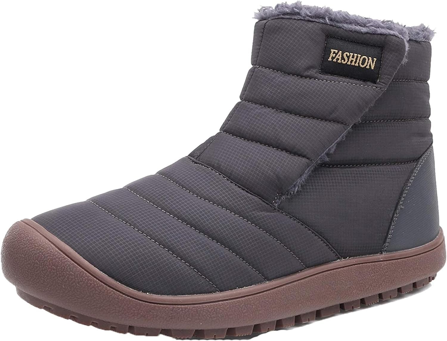 

Мужские и женские зимние ботинки Yiozoi, высокие ботинки с плюшевой внутренней отделкой, теплые, повседневные, модные, противоскользящие ботильоны, серый