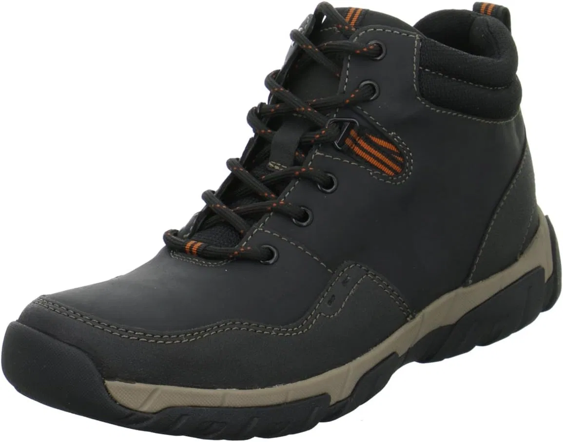 Мужские короткие и длинные ботинки Clarks WALBECK, Brown Leather