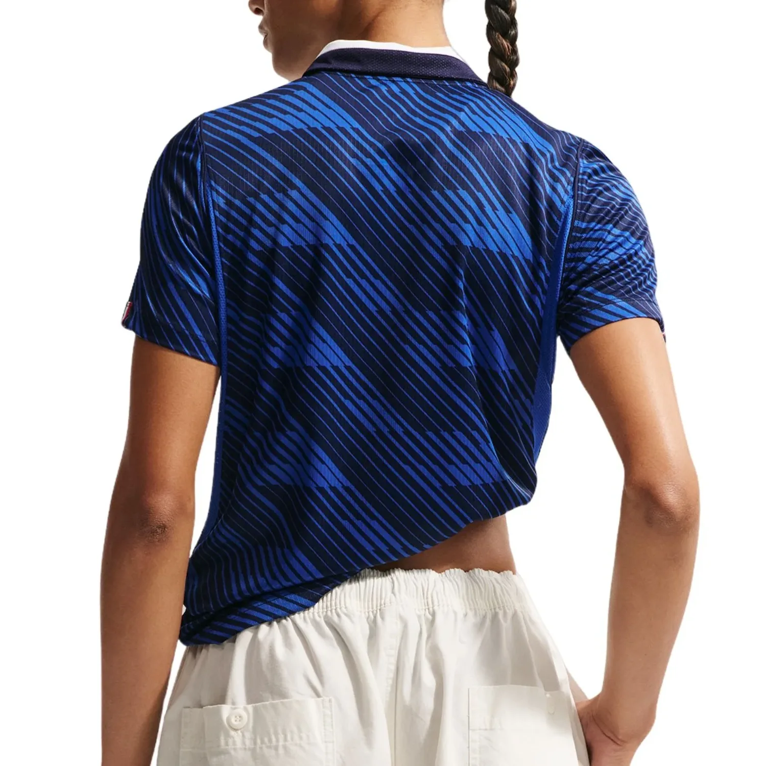(WMNS) Реплика домашней футболки Nike FFF 2026 Stadium 'Game Royal Blackened Blue White' — фото 2