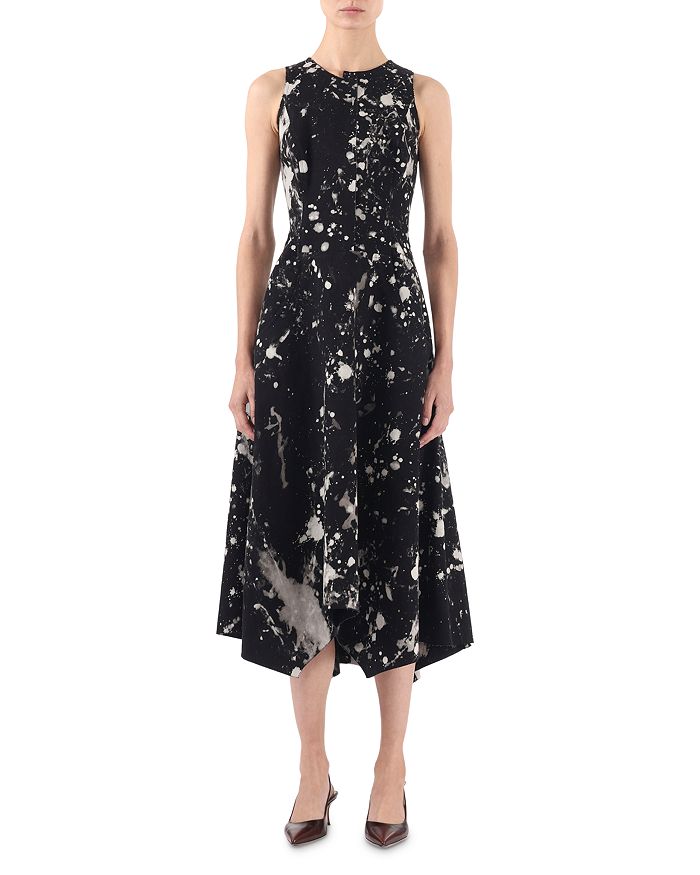

Платье с принтом «Брызги краски» Jason Wu Collection, черный