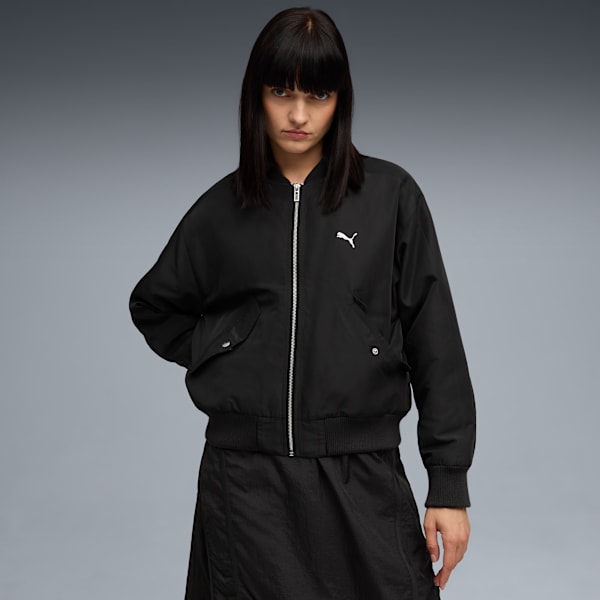

Женская атласная куртка-бомбер T7 Puma, черный