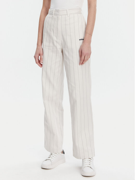 

Брюки прямого кроя Pinstripe JJ3483 Adidas, белый