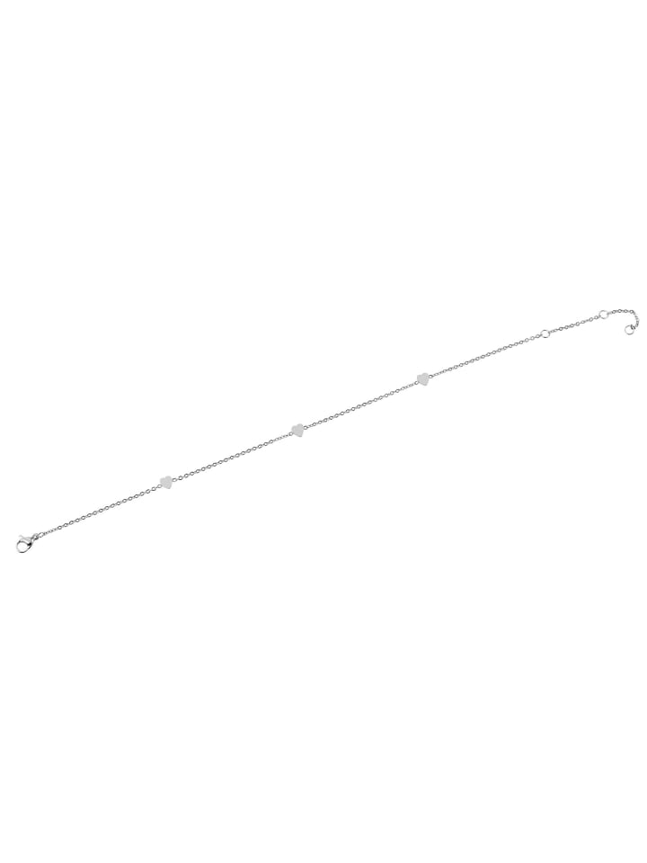 

Adeliás Женский браслет в форме сердца из нержавеющей стали, 22 см, серебристый