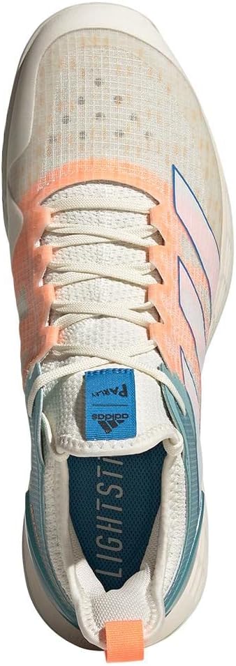 Мужские теннисные кроссовки adidas Adizero Ubersonic 4, белый/белый/оранжевый — фото 4