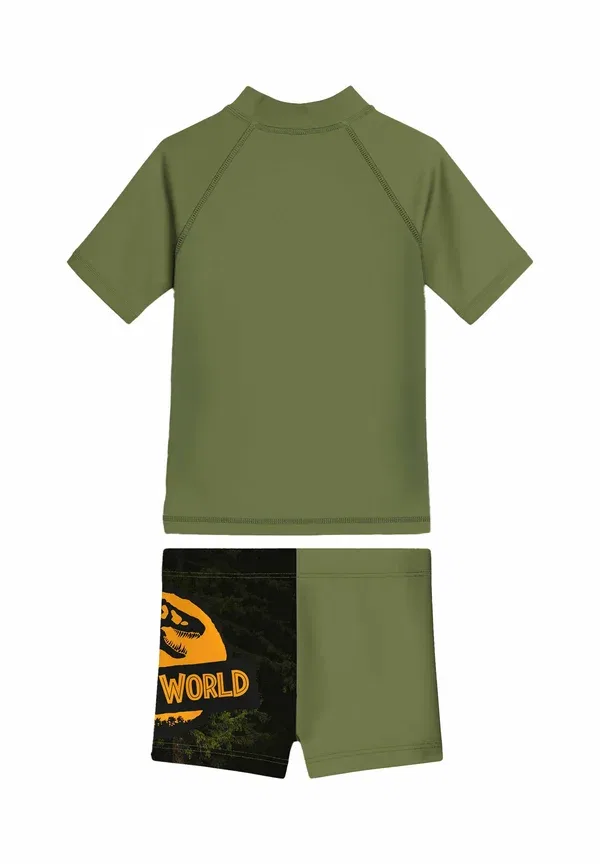 Купальный набор UV Schutz 30 Badeanzug Badeset Shirt und Hose Zweiteiler Swimsuit Jurassic World, зелёный — фото 2