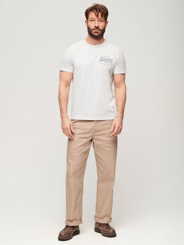 Винтажная футболка heritage на груди с логотипом heritage Superdry, цвет Flake Grey Marl — фото 2
