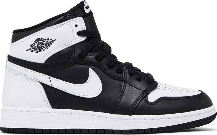 

Кроссовки Air Jordan 1 Retro High OG GS 'Black White 2.0', черный